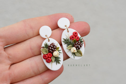 Christmas Earrings | Holly Berry
