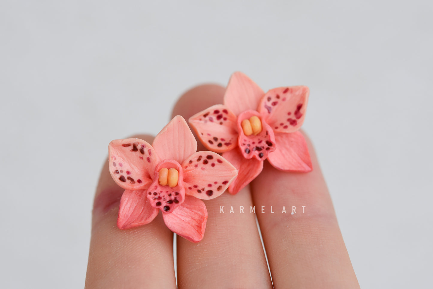 Orchid Earrings | Orange