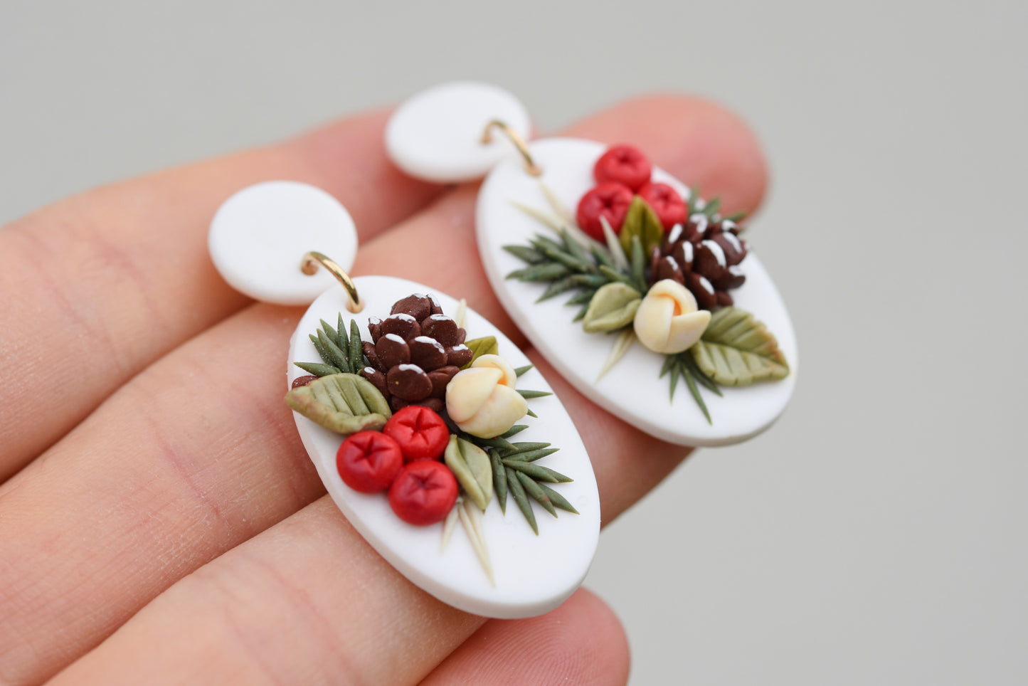 Christmas Earrings | Holly Berry