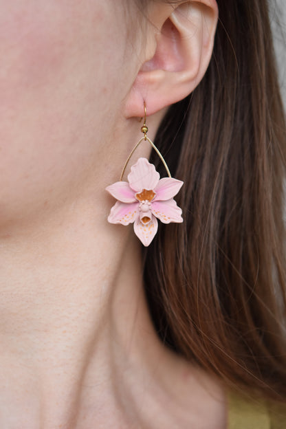 Teardrop Orchid Earrings | Pastel