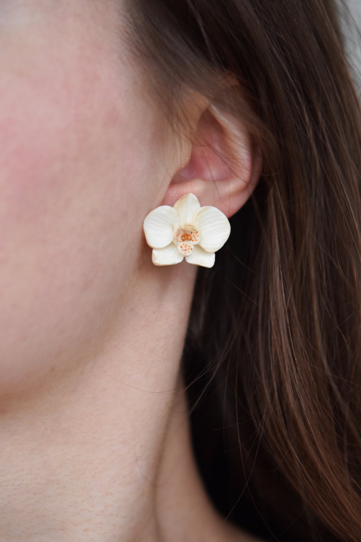 Orchid Earrings | Ivory