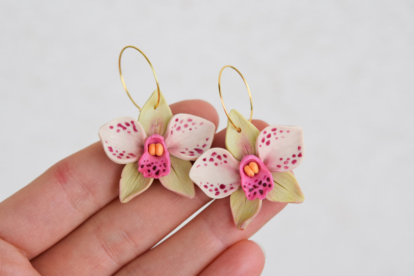 Orchid Hoop Earrings | Tropical