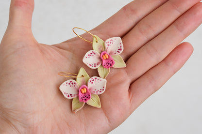 Orchid Hoop Earrings | Tropical