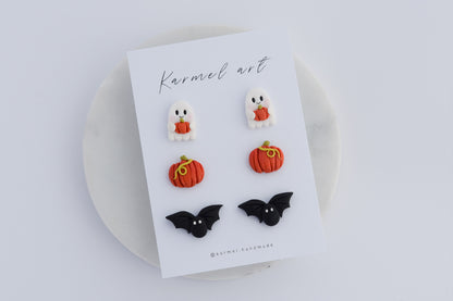 Autumn Stud Set | Pumpkin