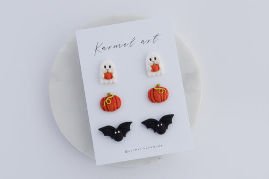 Autumn Stud Set | Pumpkin
