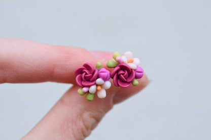 Small Floral Studs | Pastel Flowers