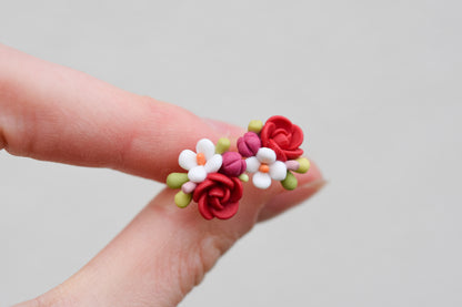 Small Floral Studs | Pastel Flowers