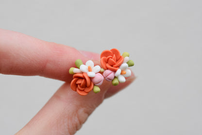 Small Floral Studs | Pastel Flowers