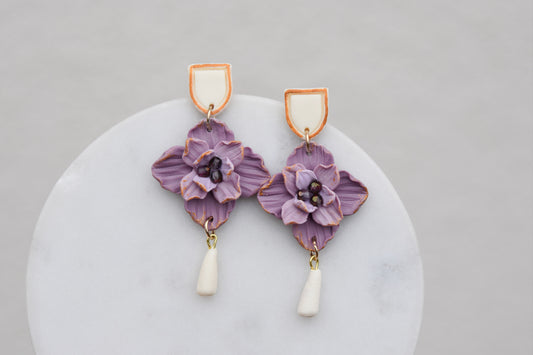 Statement Floral Earrings | Levander