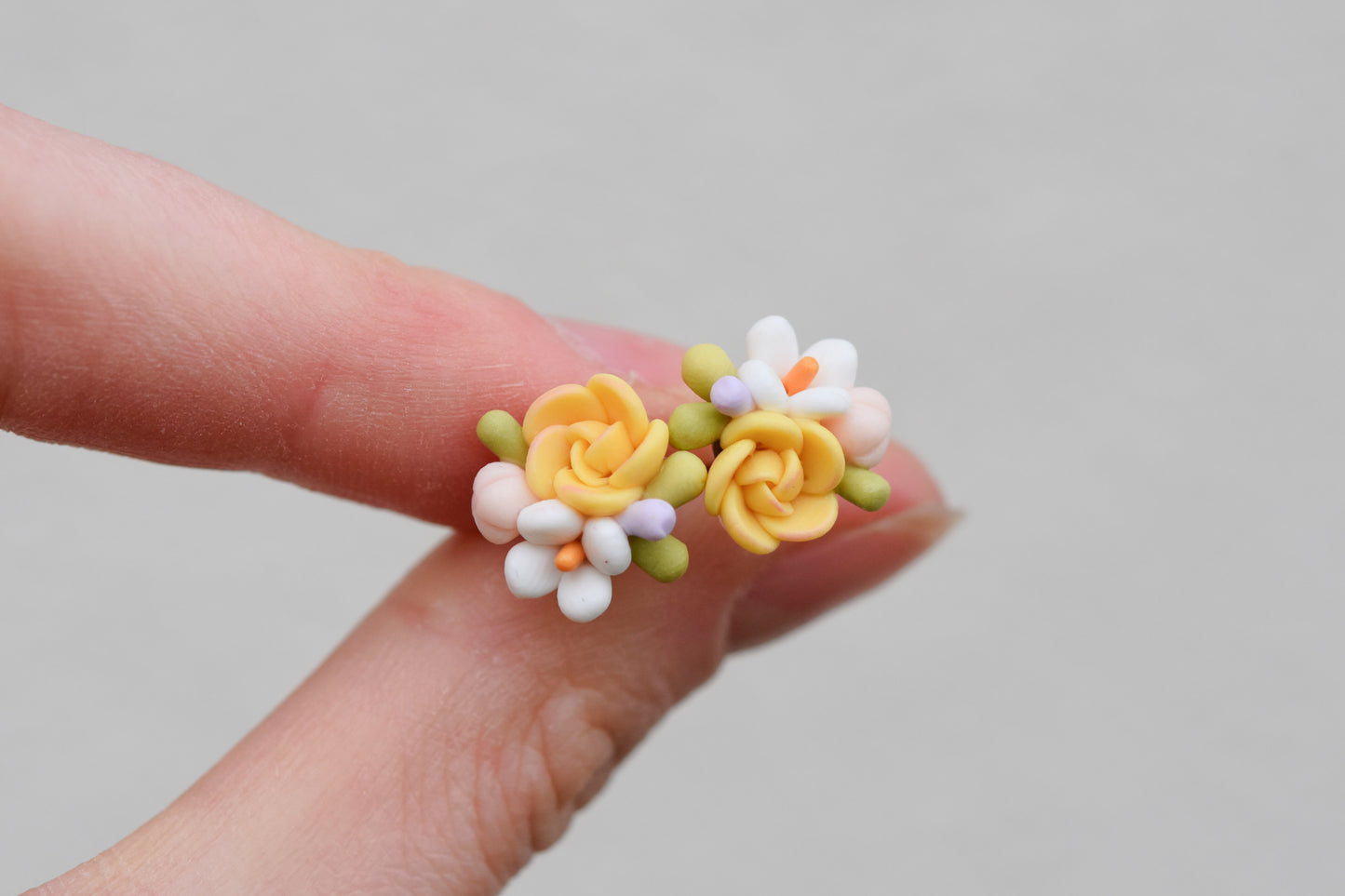Small Floral Studs | Pastel Flowers