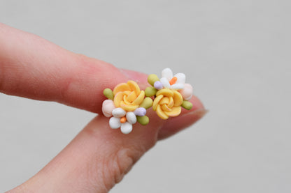 Small Floral Studs | Pastel Flowers
