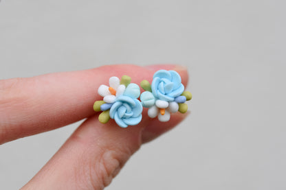 Small Floral Studs | Pastel Flowers