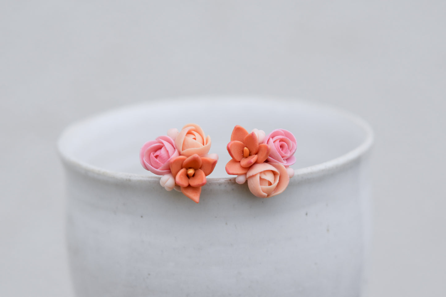 Garden Floral Studs | Nude