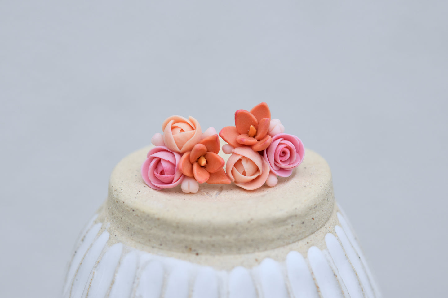 Garden Floral Studs | Nude