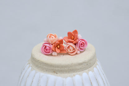 Garden Floral Studs | Nude