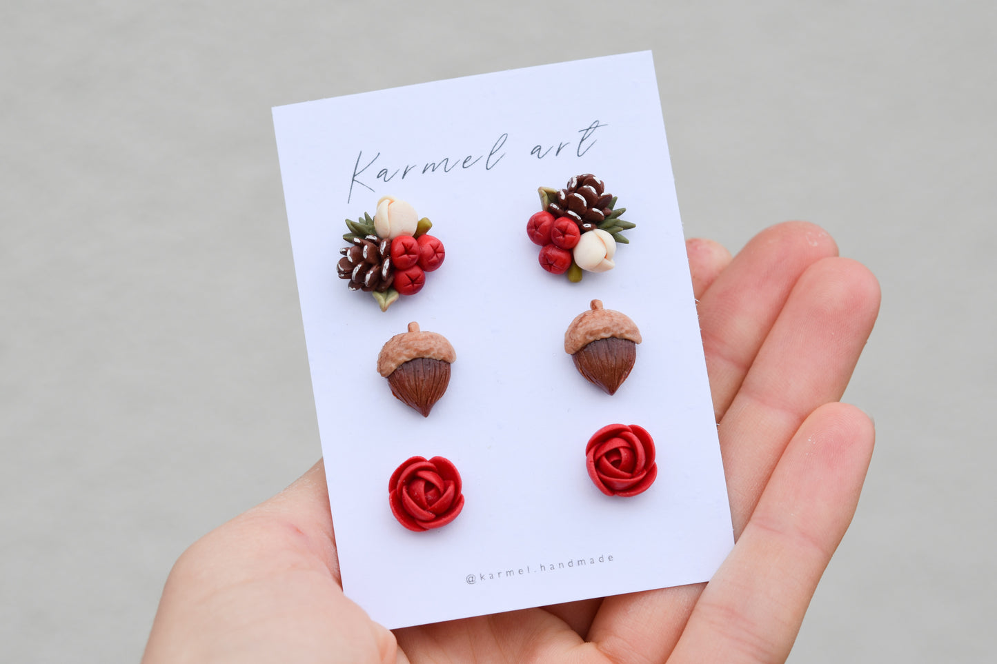 Christmas Stud Set | Holly Berry