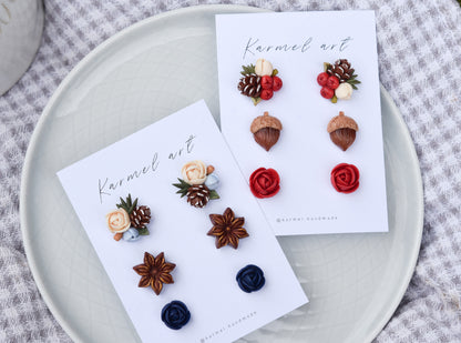 Christmas Stud Set | Holly Berry