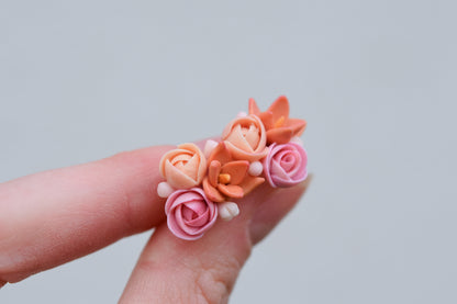 Garden Floral Studs | Nude