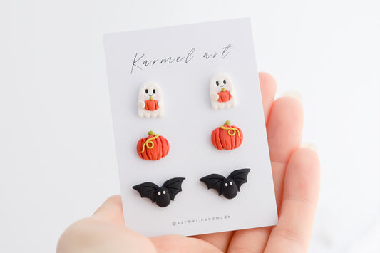 Autumn Stud Set | Pumpkin