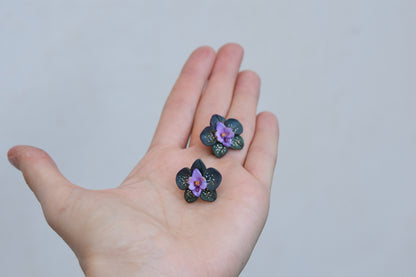 Orchid Earrings | Tropical Night