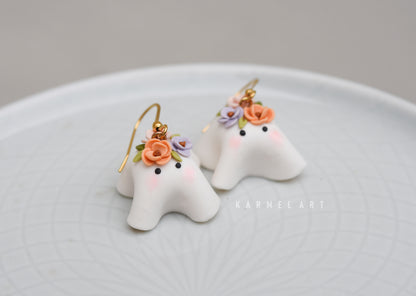 Autumn earrings | Floral ghosts