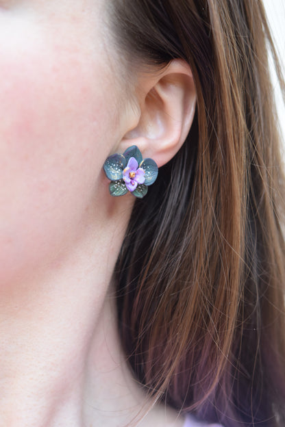 Orchid Earrings | Tropical Night