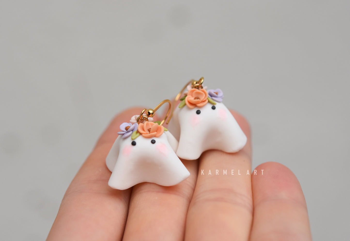 Autumn earrings | Floral ghosts