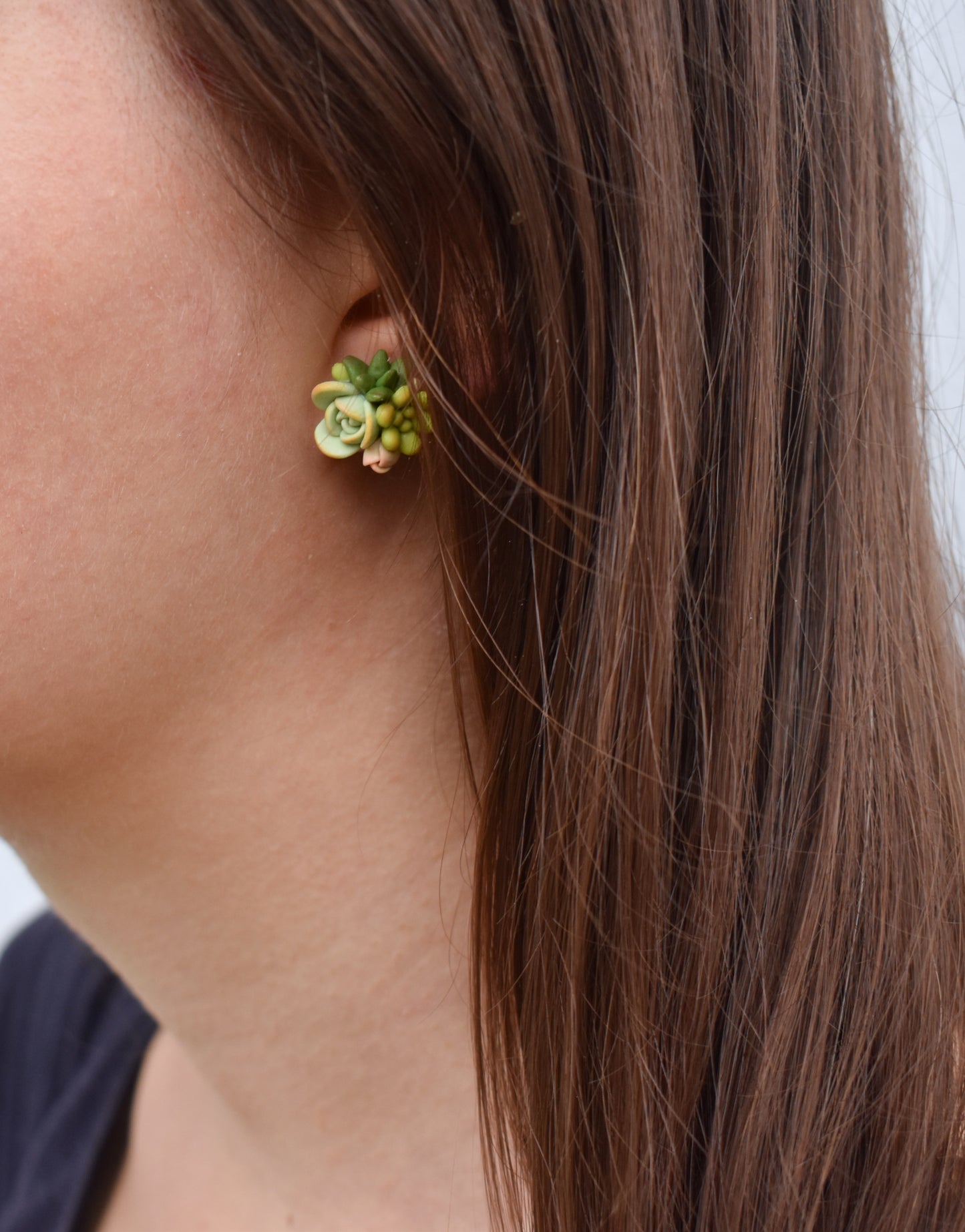 Succulent Earrings | Lime