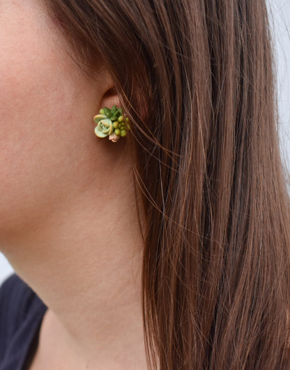 Succulent Earrings | Lime