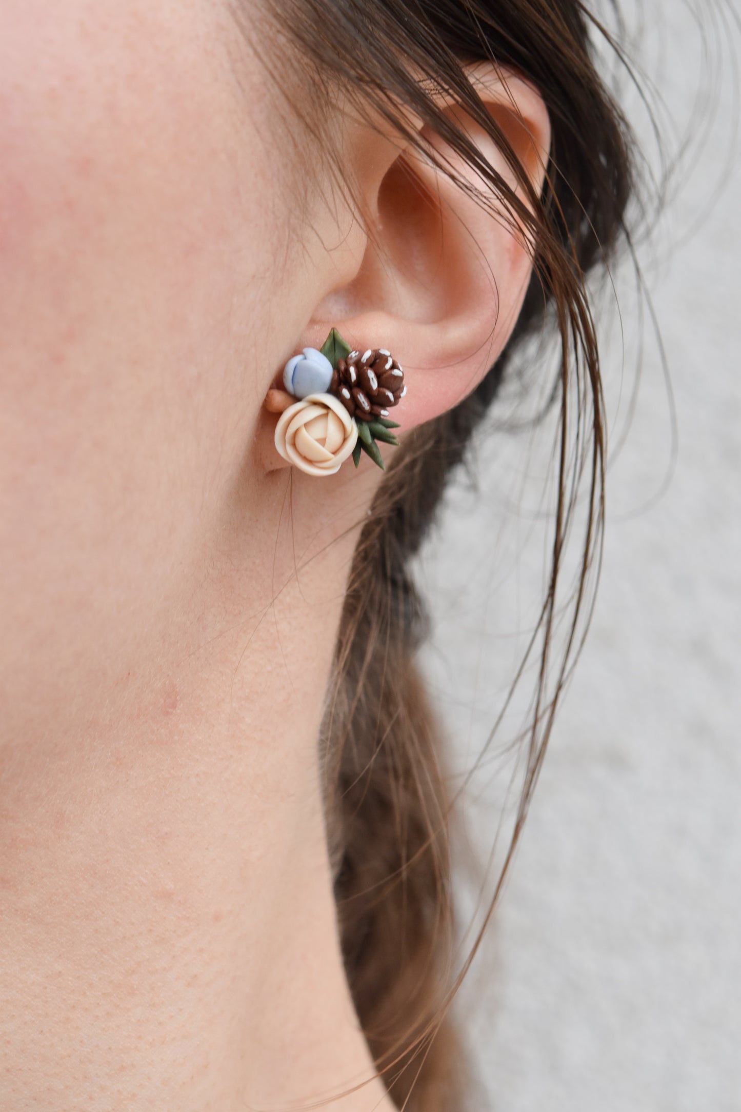 Christmas Earrings | Holly Berry Studs