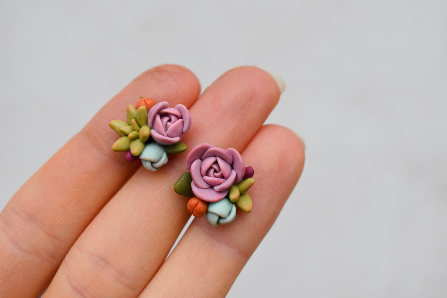 Succulent Earrings | Pink Bloom