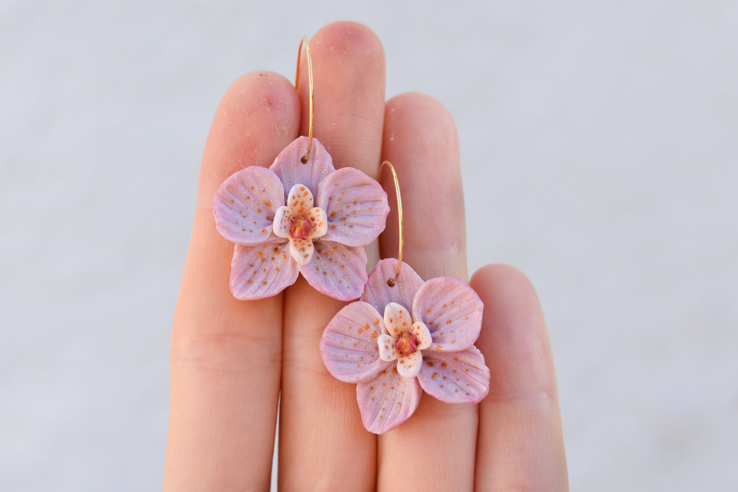 Orchid Hoop Earrings | Fuchsia