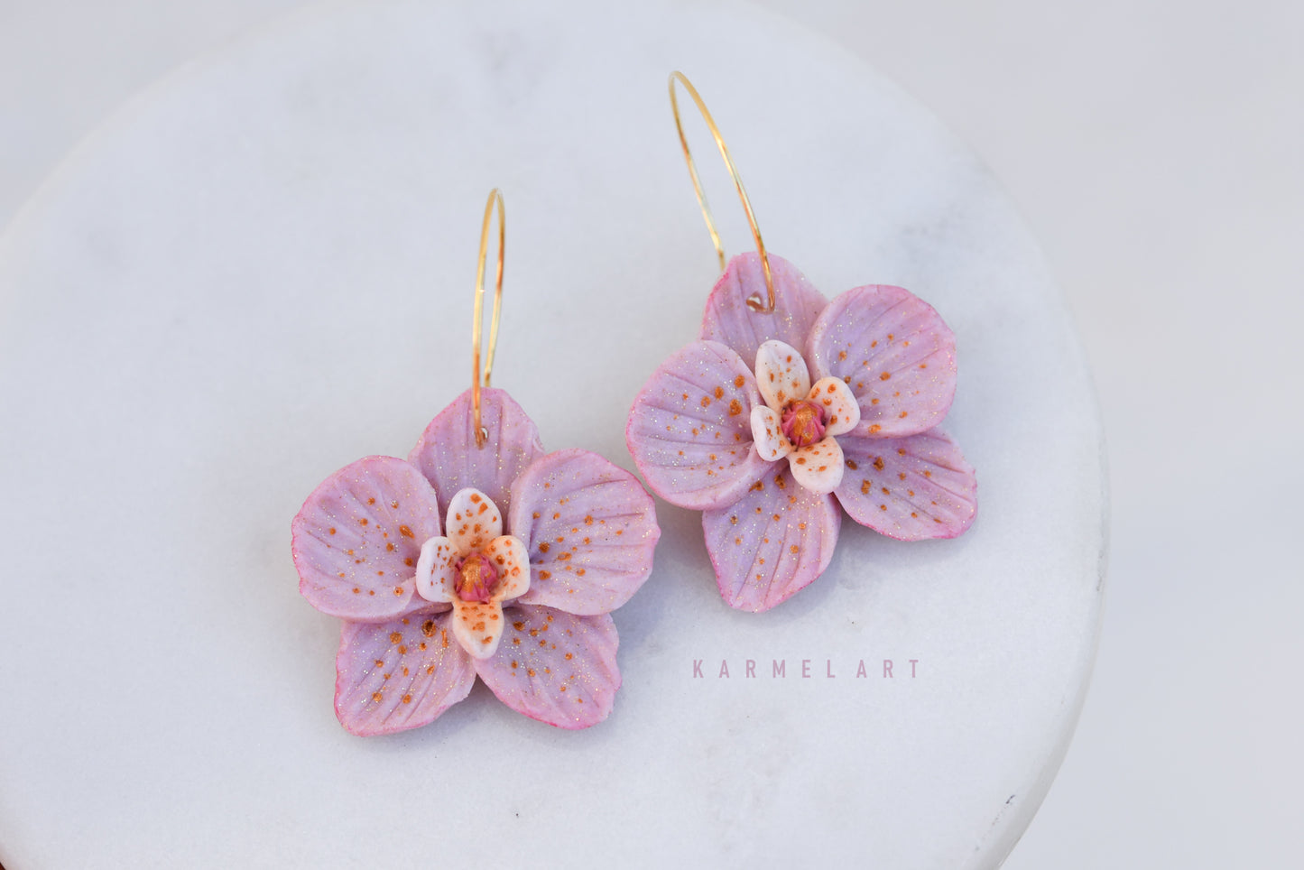 Orchid Hoop Earrings | Fuchsia