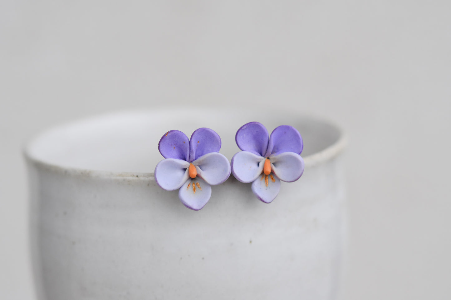 Pansy Stud Earrings | Violet
