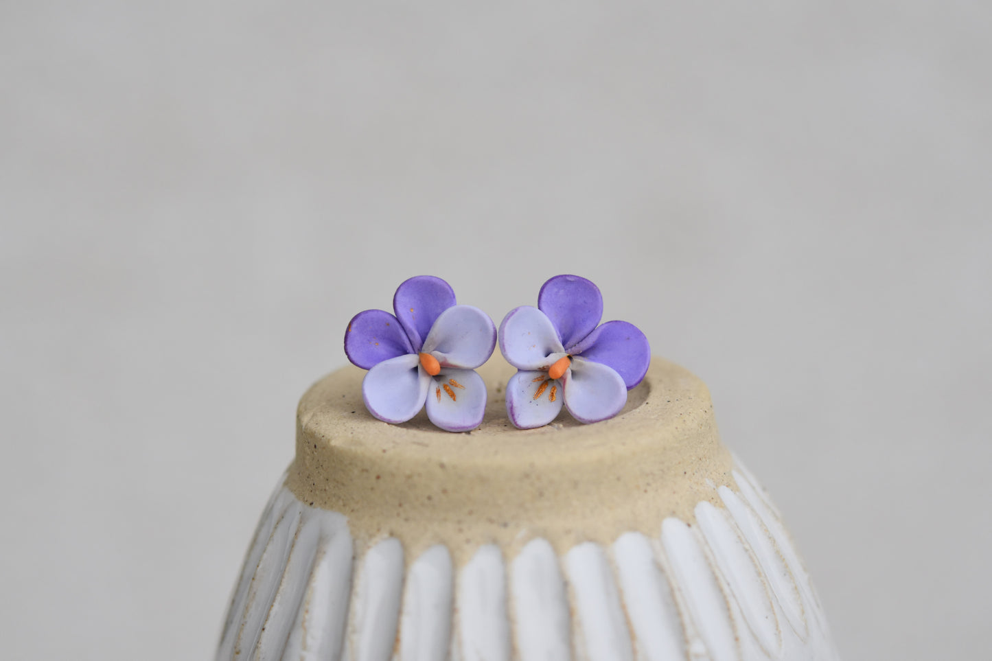 Pansy Stud Earrings | Violet