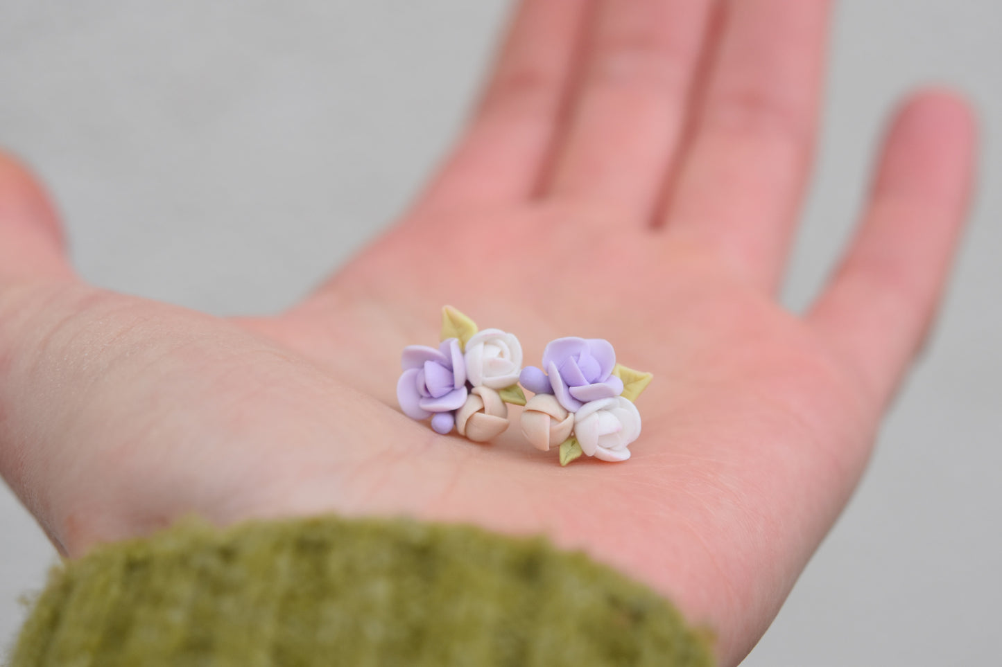 Garden Floral Studs | Wisteria