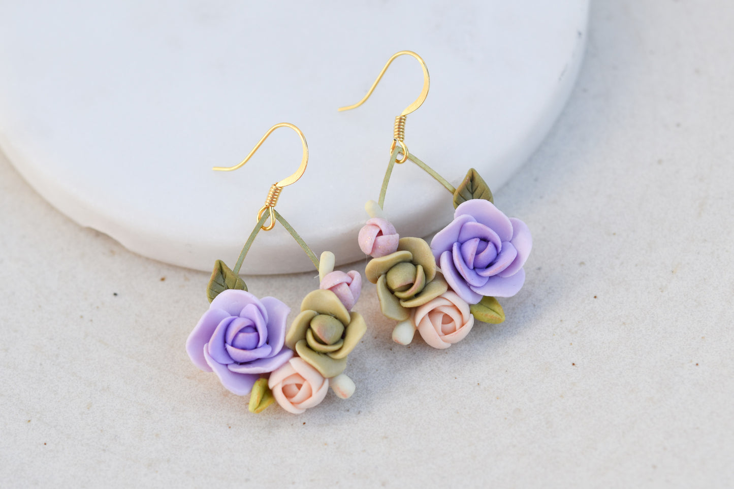 Floral Earrings | Lavender