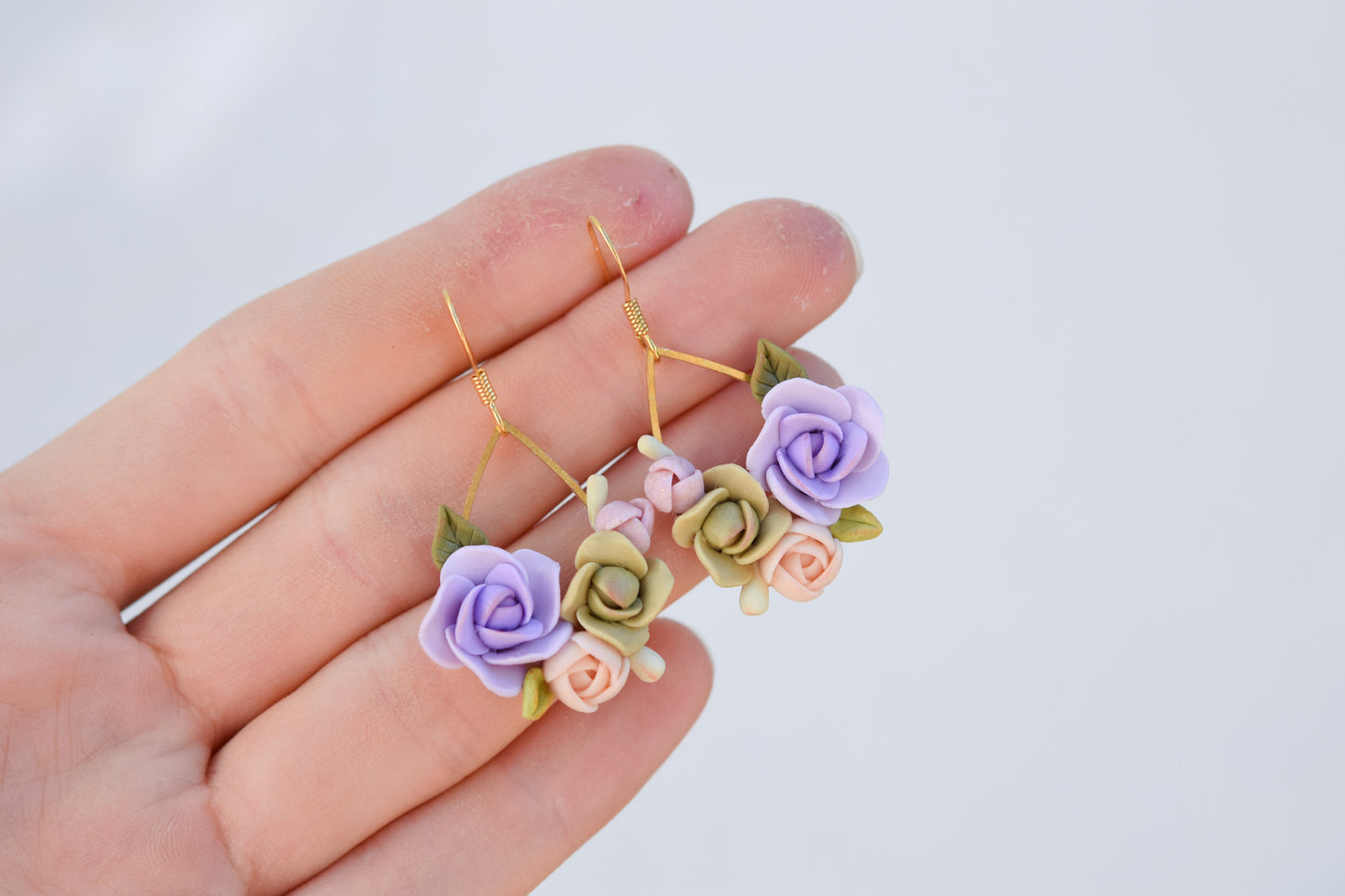 Floral Earrings | Lavender
