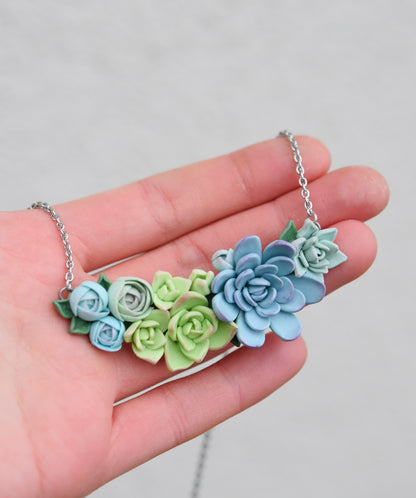 Statement Succulent Necklace | Botanical