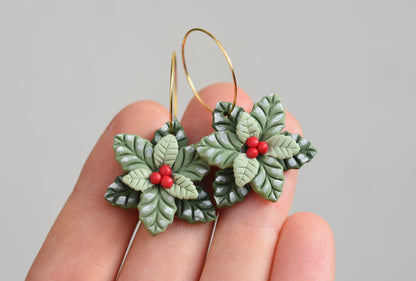 Christmas Earrings | Holly Berry