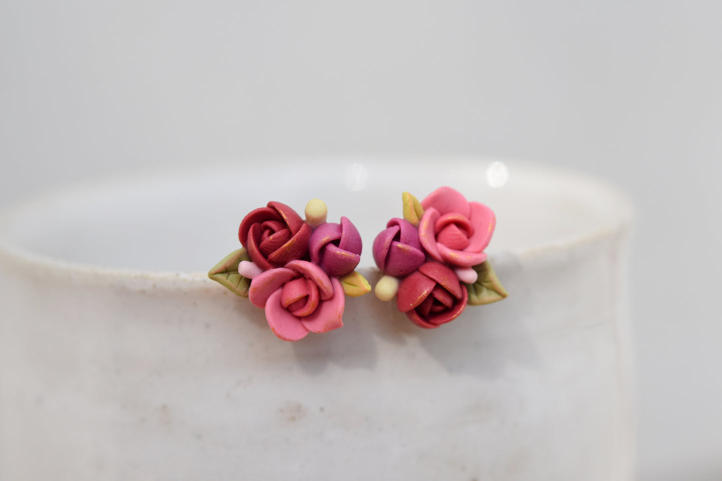 Garden Floral Studs | Ruby