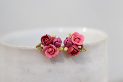 Garden Floral Studs | Ruby