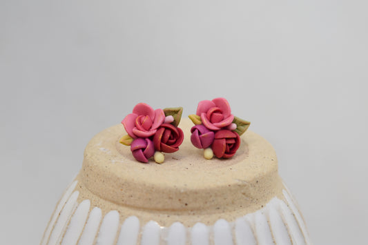 Garden Floral Studs | Ruby