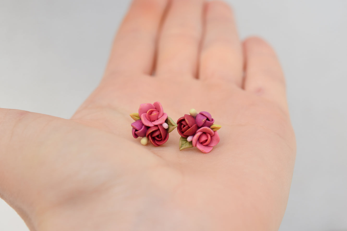 Garden Floral Studs | Ruby