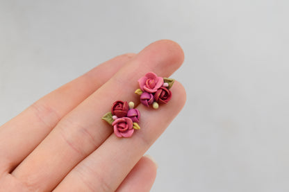 Garden Floral Studs | Ruby