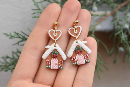 Christmas Earrings | Gingerbread house