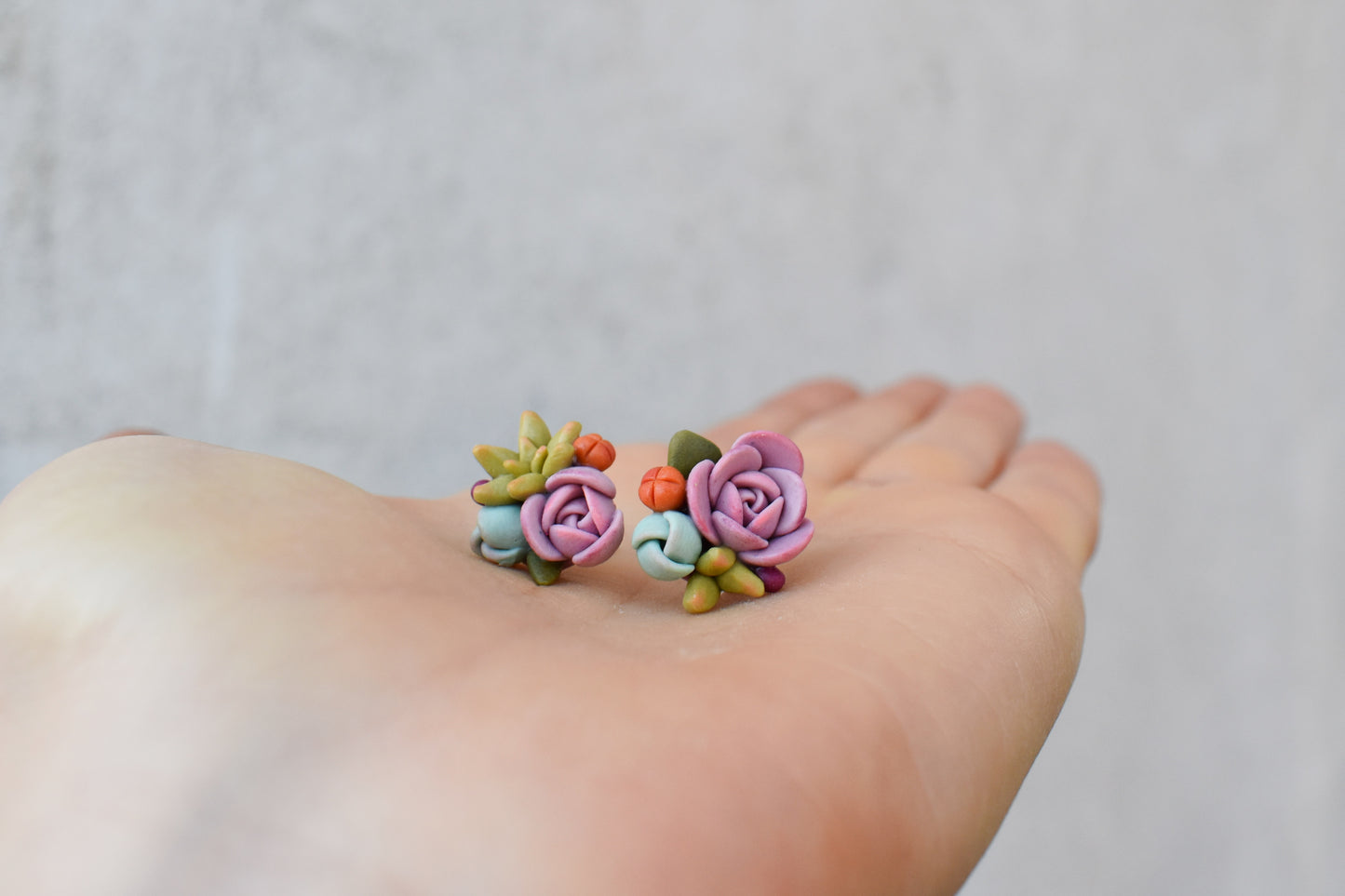 Succulent Earrings | Pink Bloom