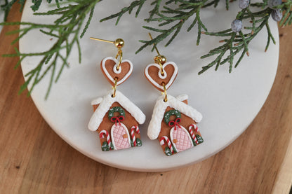 Christmas Earrings | Gingerbread house