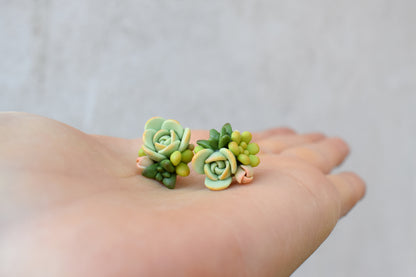 Succulent Earrings | Lime