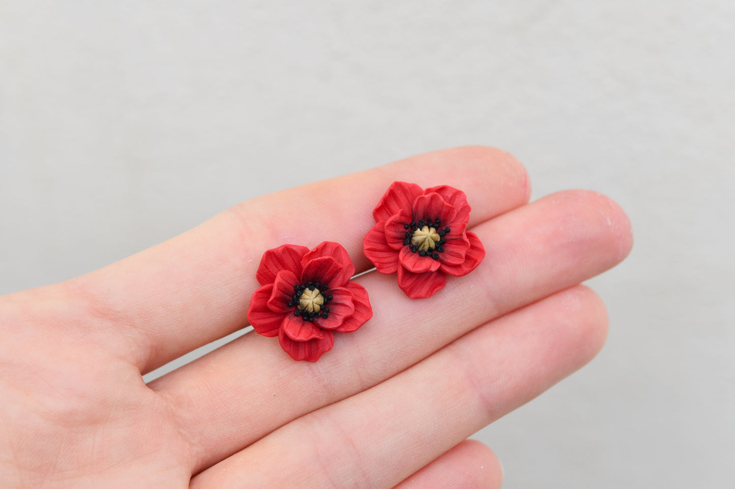 Poppy Earrings studs | Wild poppy